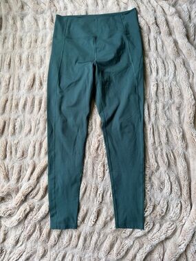 girlfriend collective dark green high-rise leggings